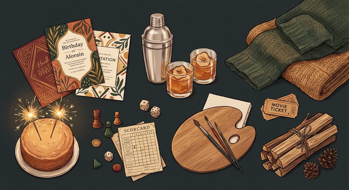 Themed birthday party decorations and custom invitations