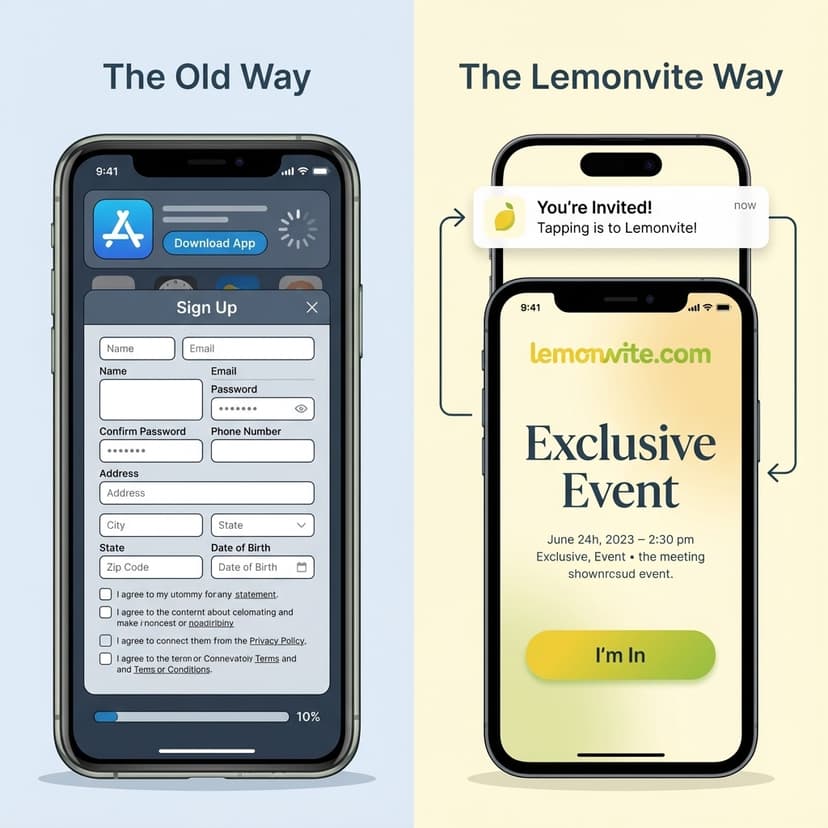 The End of the "Download Our App" Era: Why Frictionless Invites Win