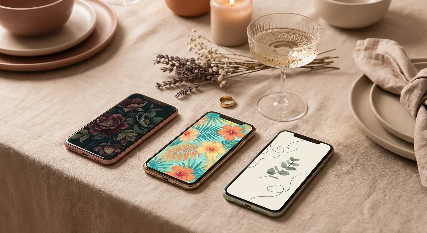 A side-by-side comparison of wedding event invitation platforms on mobile devices