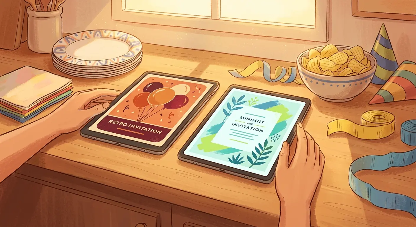 Comparing Evite and Punchbowl side by side for party invitations
