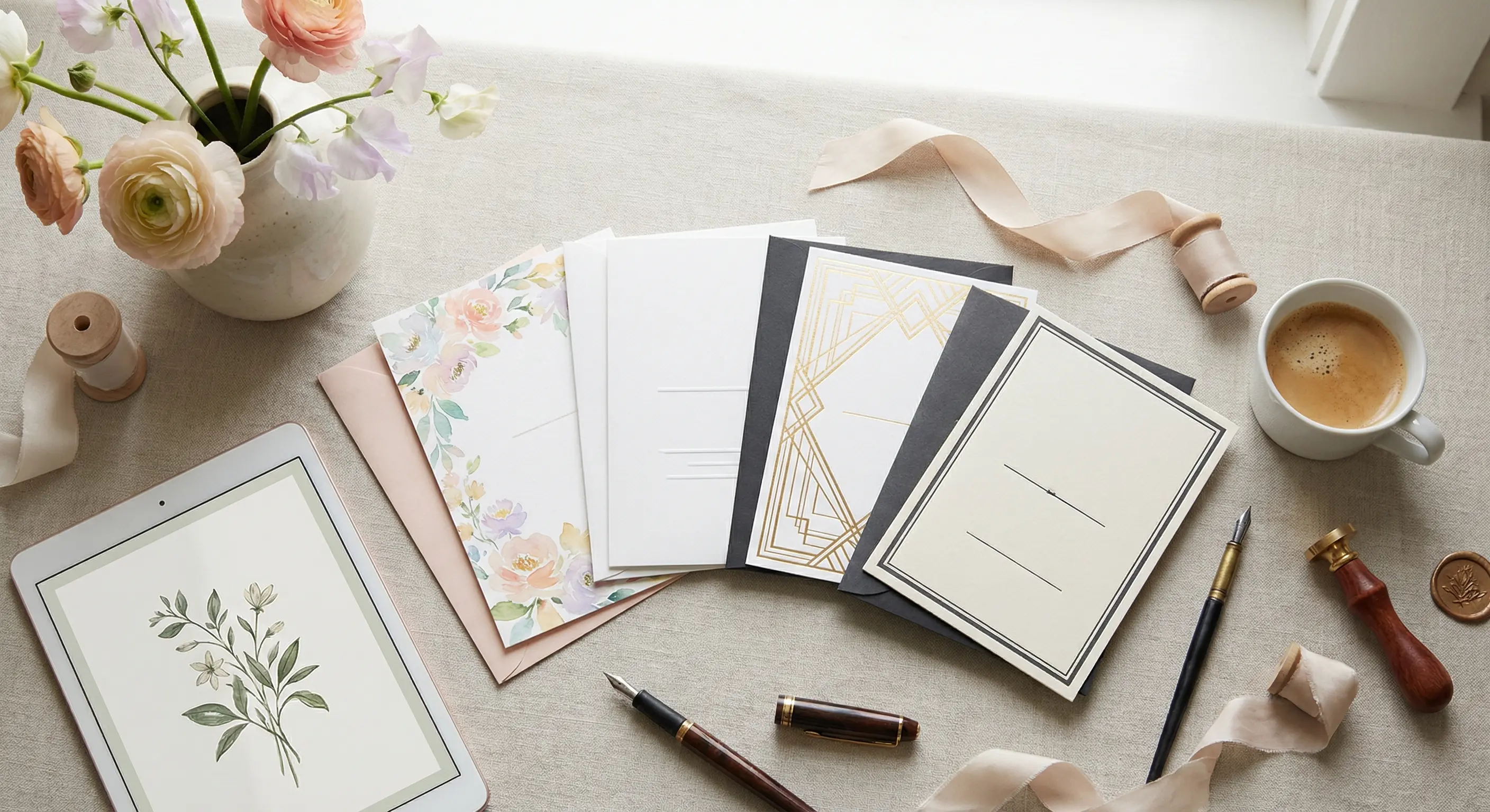 A collection of elegant digital invitations showcasing different Greenvelope alternative platforms