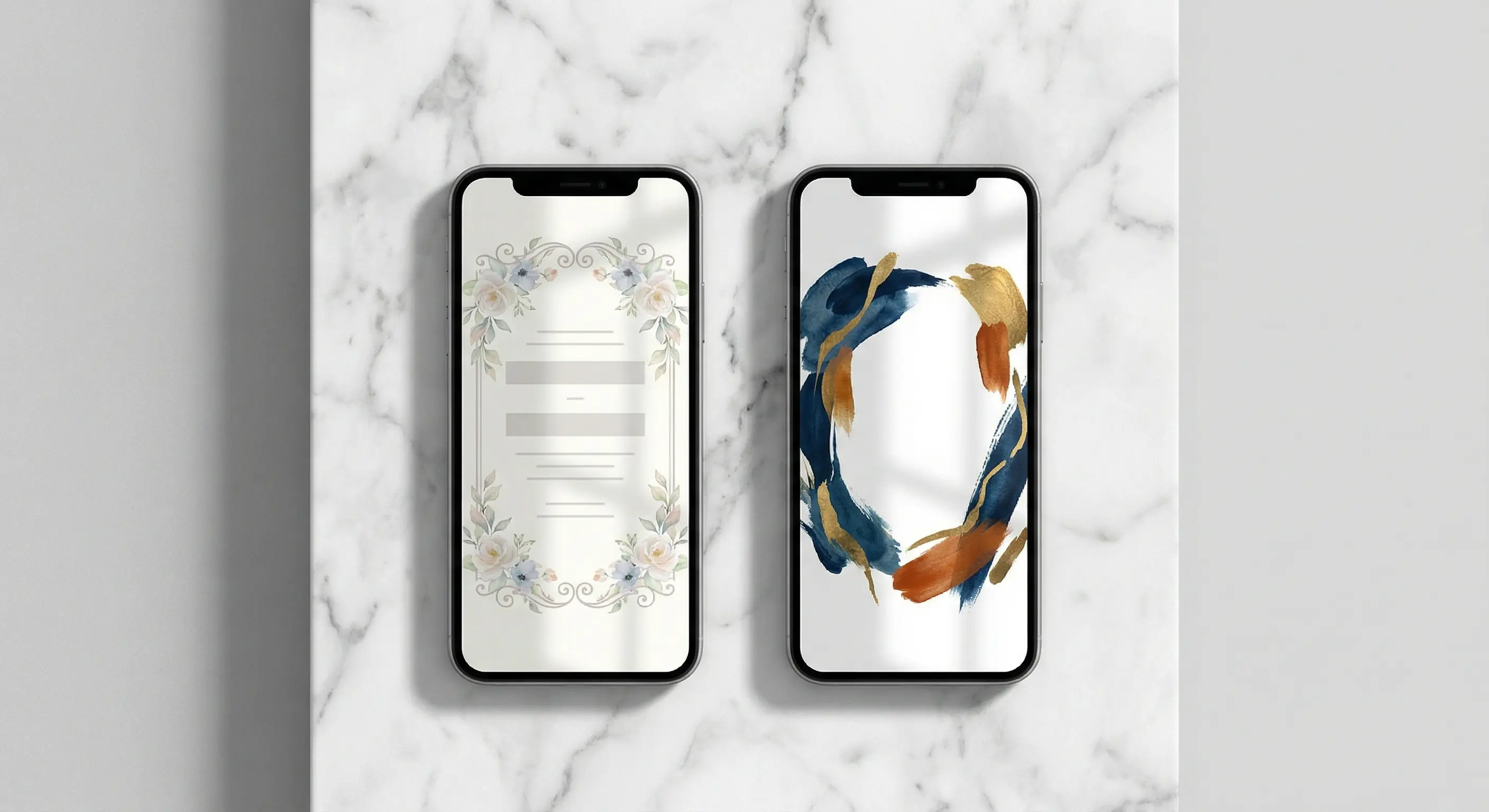 A side-by-side comparison of invitation designs from different digital invitation platforms