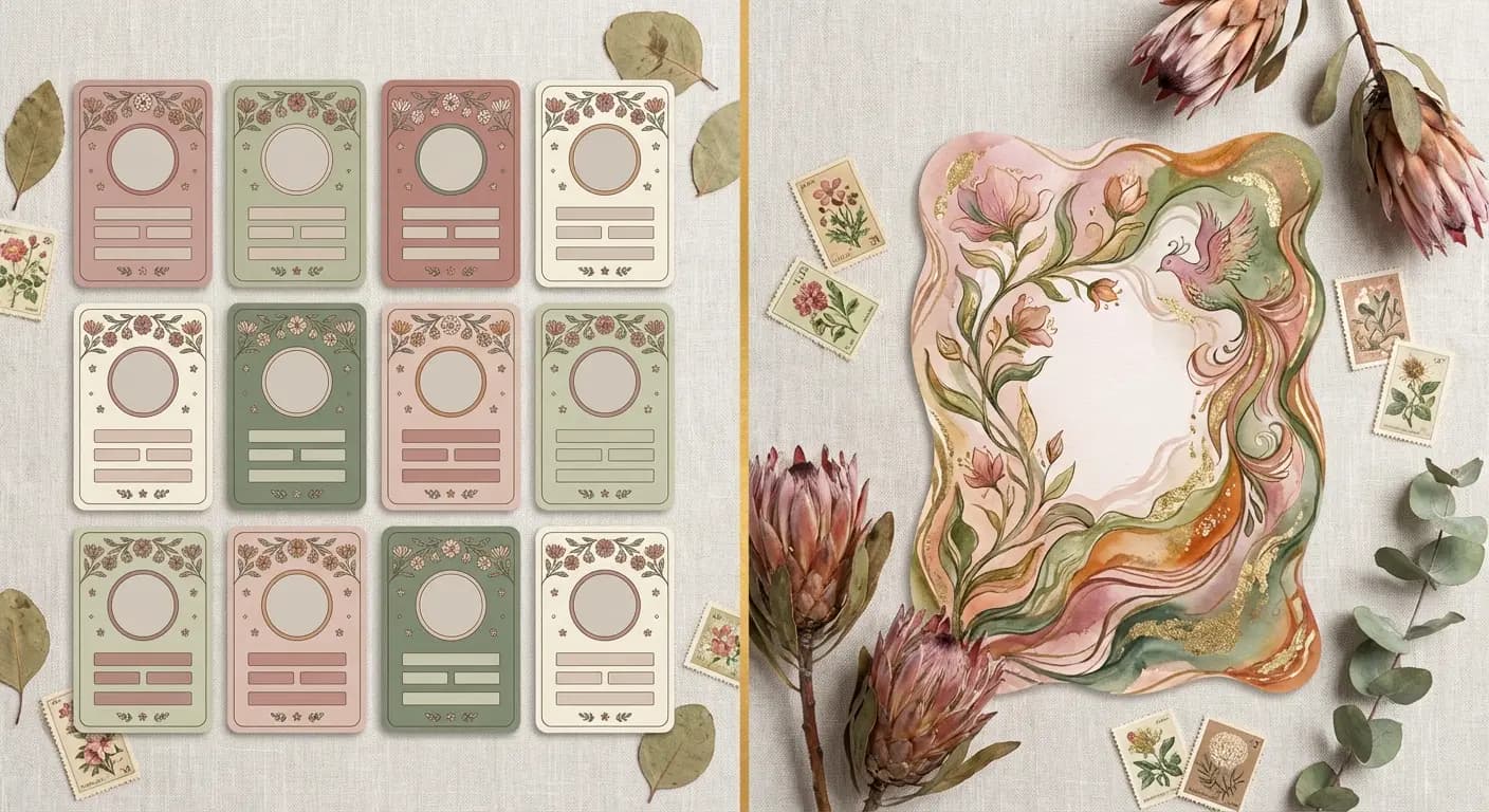 Comparison of template-based designs versus unique generated designs for digital invitations