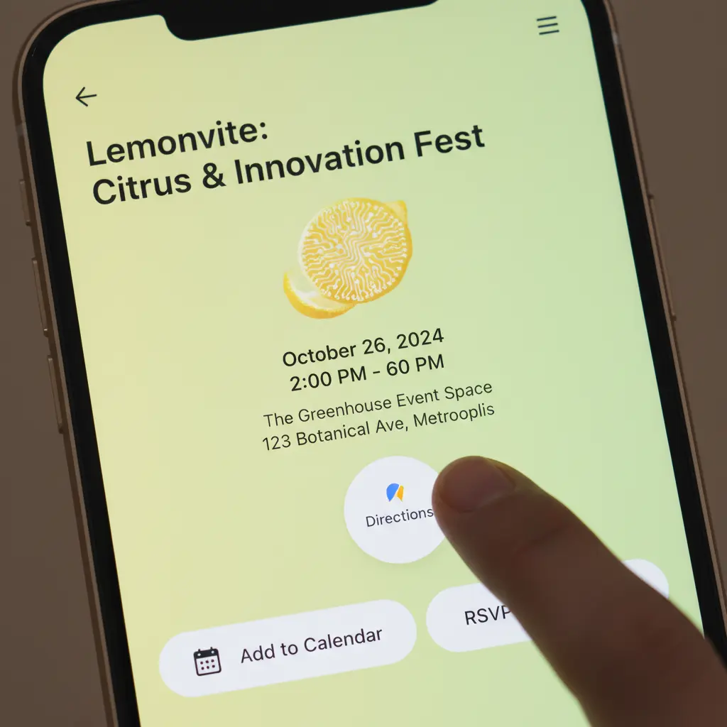 Interactive event page on mobile