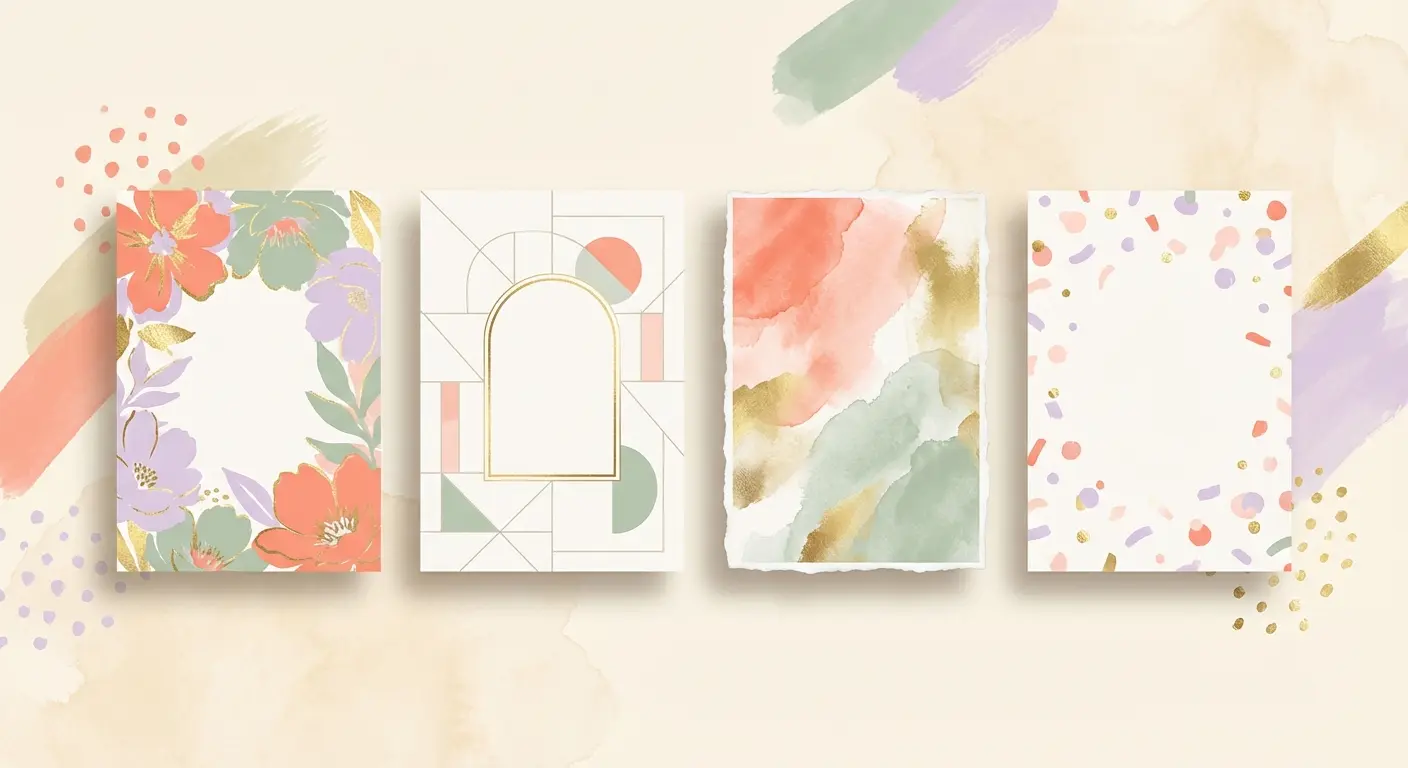 A lineup of beautifully designed digital invitations representing different Paperless Post alternatives