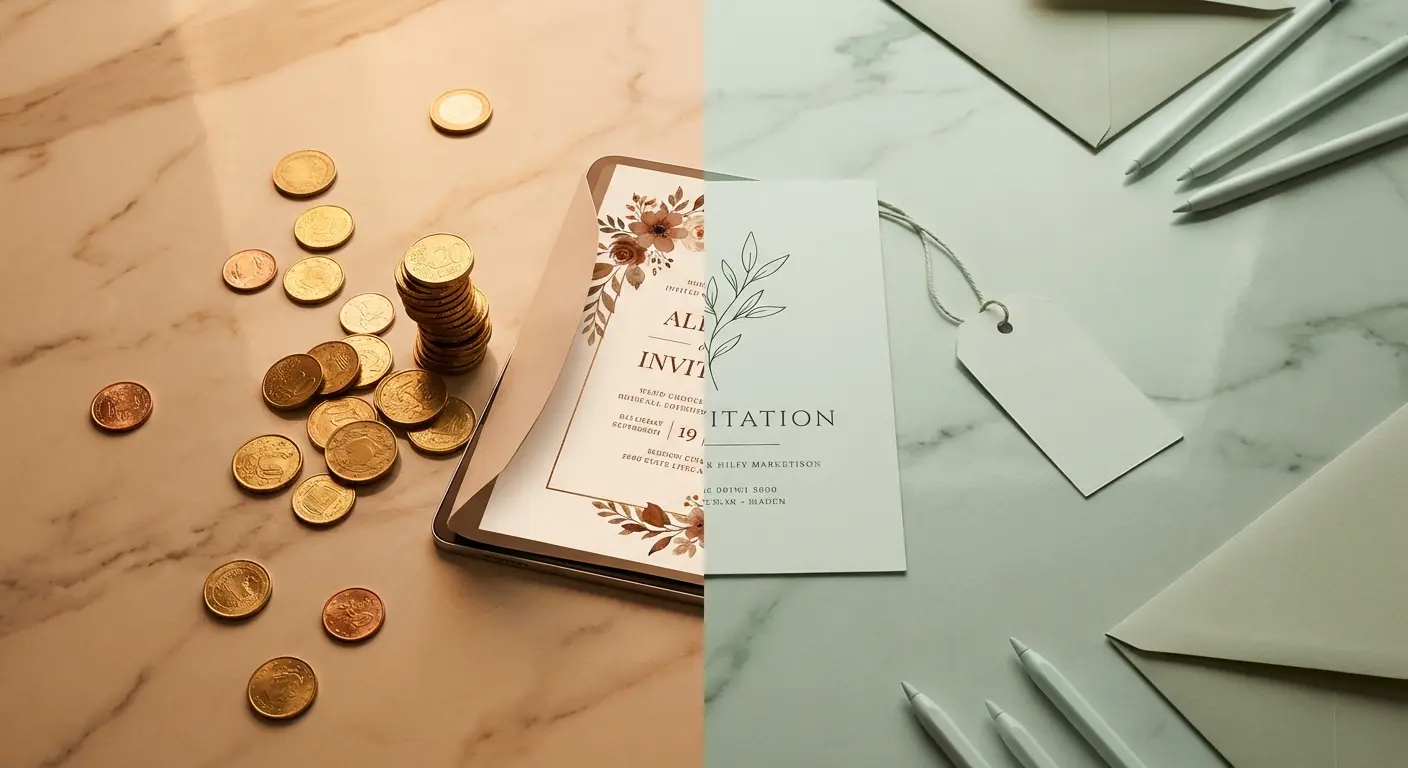 Pricing comparison between Paperless Post coins and Greenvelope flat rate plans