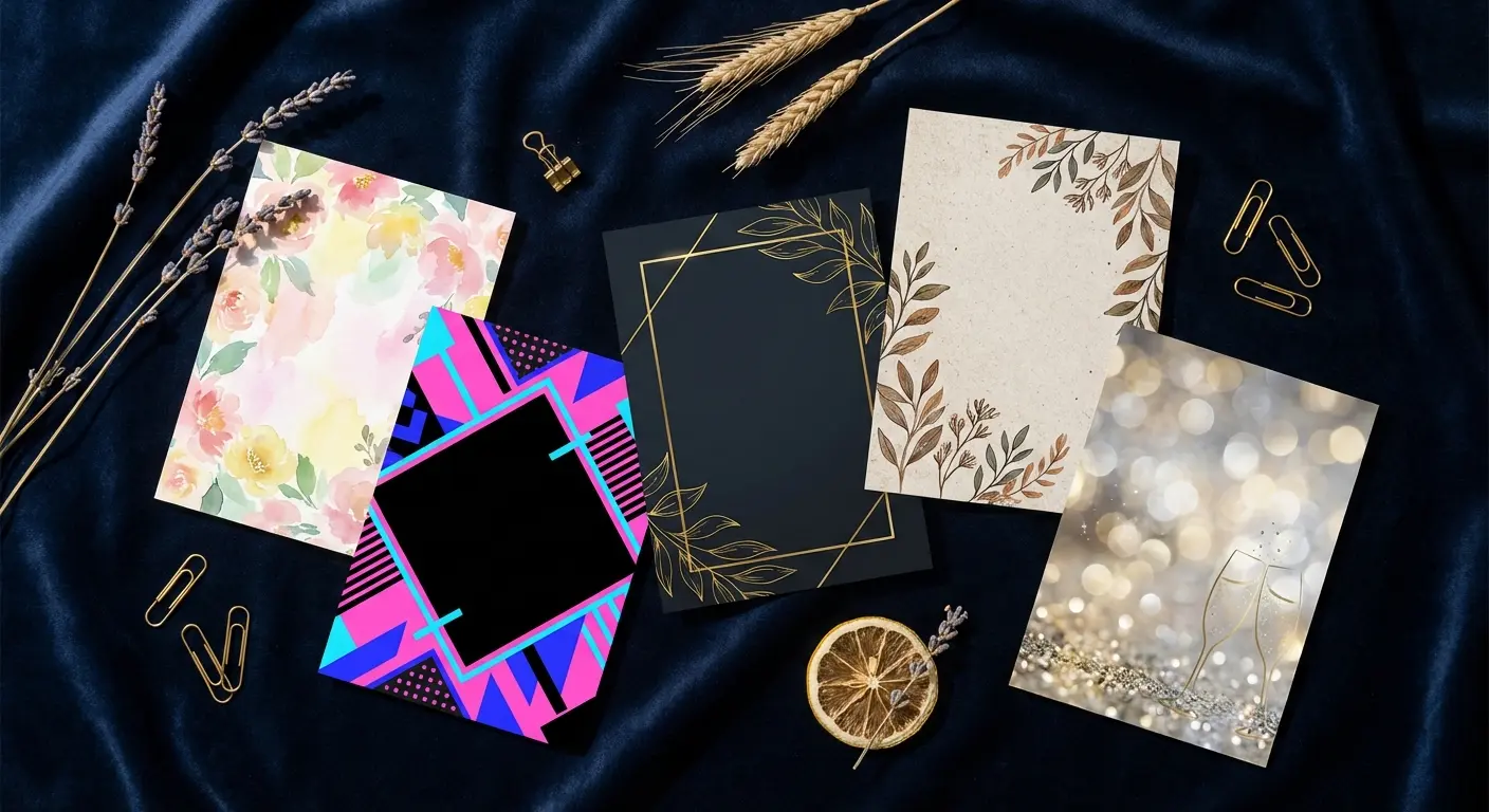 A collection of stylish digital event invitations representing the best Withjoy alternatives in 2026