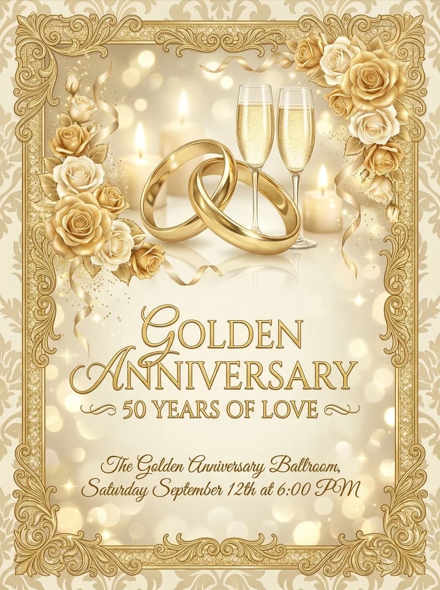 Anniversary invitation templates