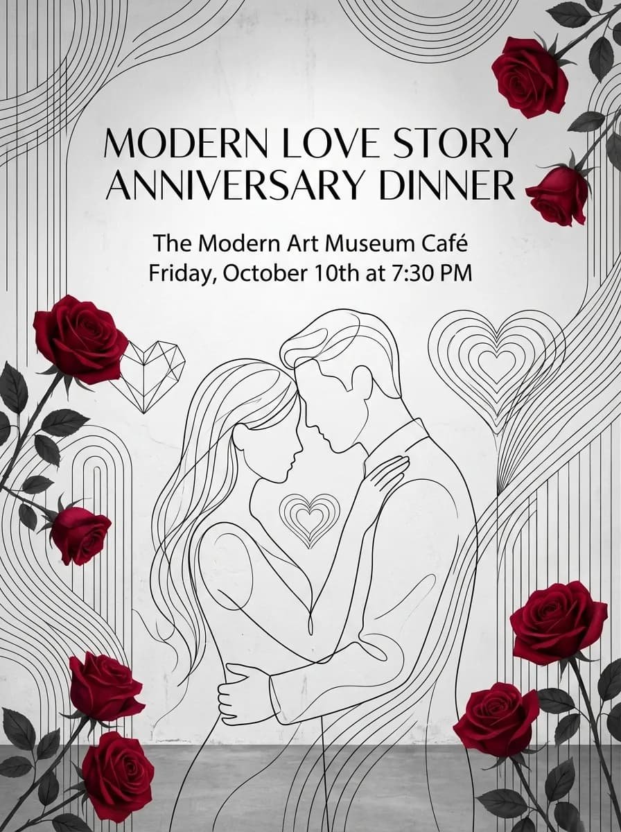 Anniversary invitation template