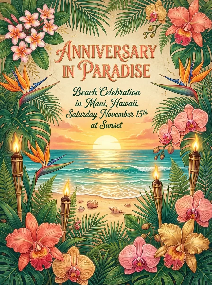 Anniversary invitation template