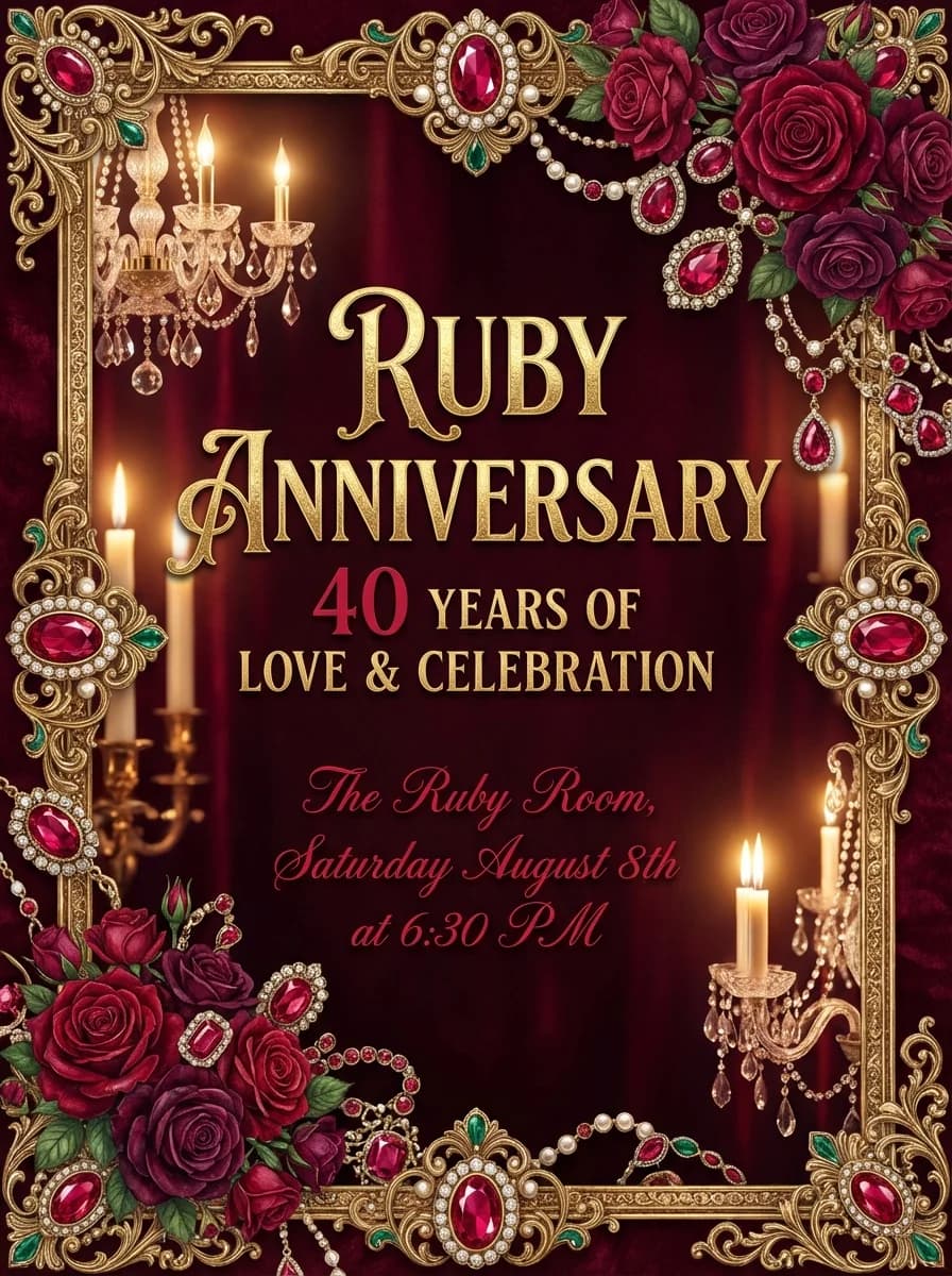 Anniversary invitation template