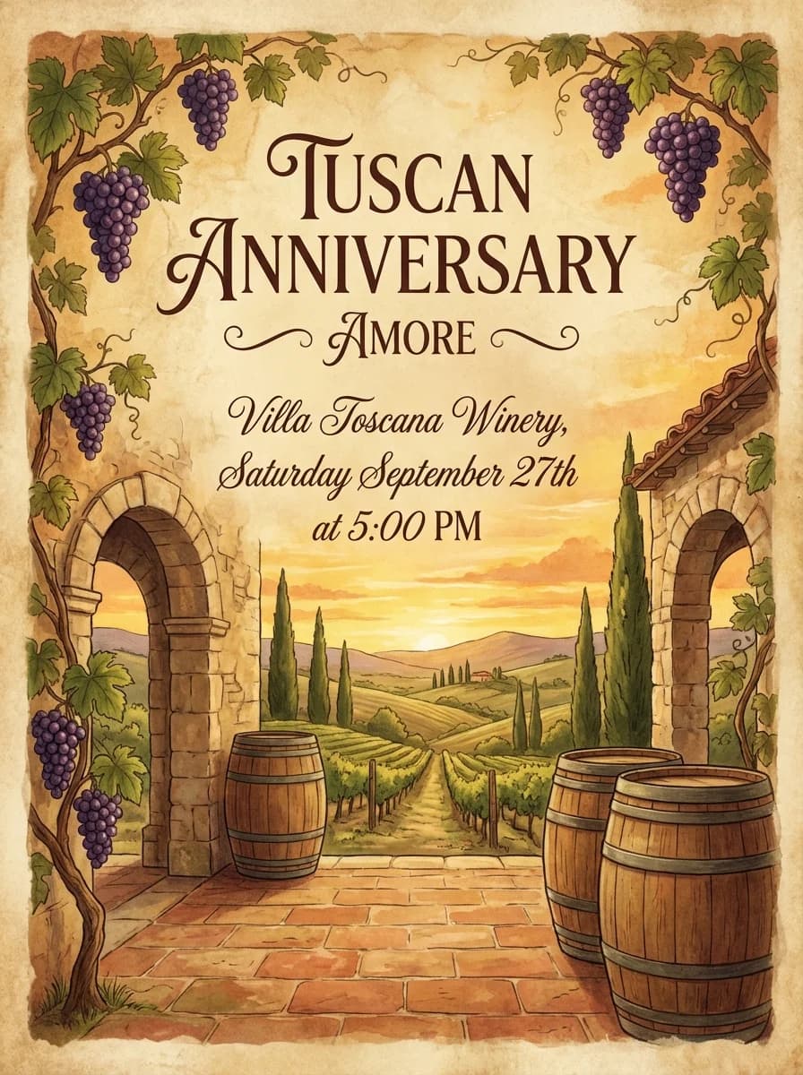 Anniversary invitation template