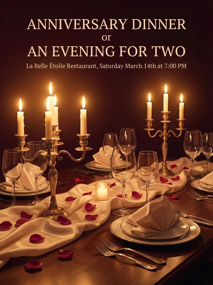 Anniversary invitation template