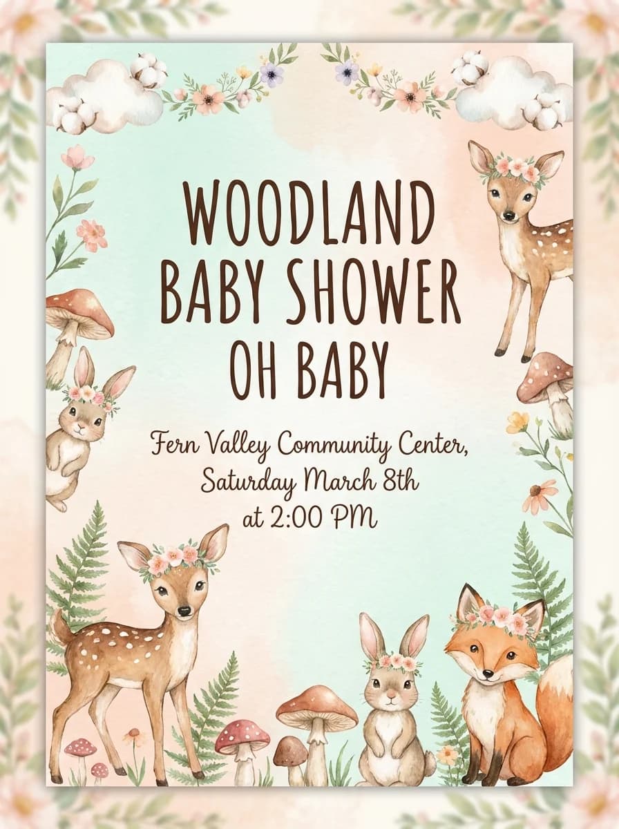 Baby Shower invitation template
