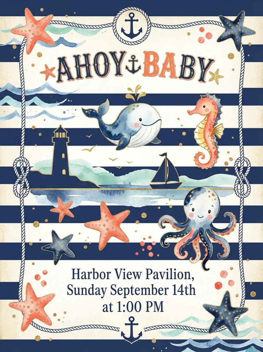 Baby Shower invitation template
