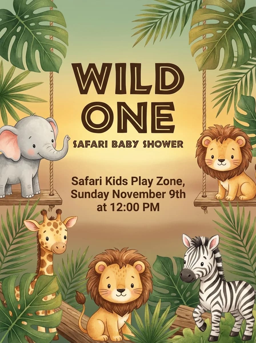 Baby Shower invitation template