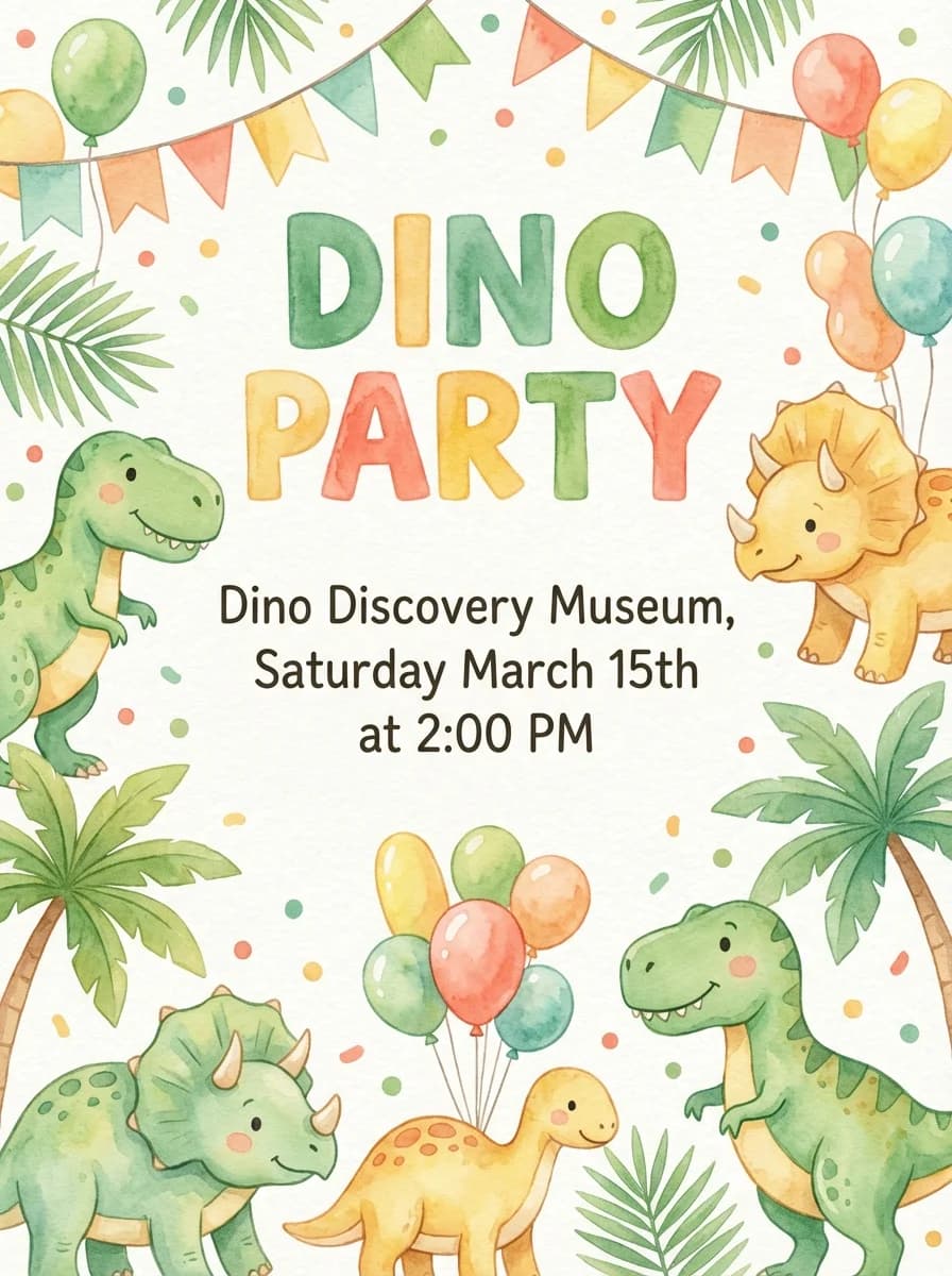 Birthday invitation template