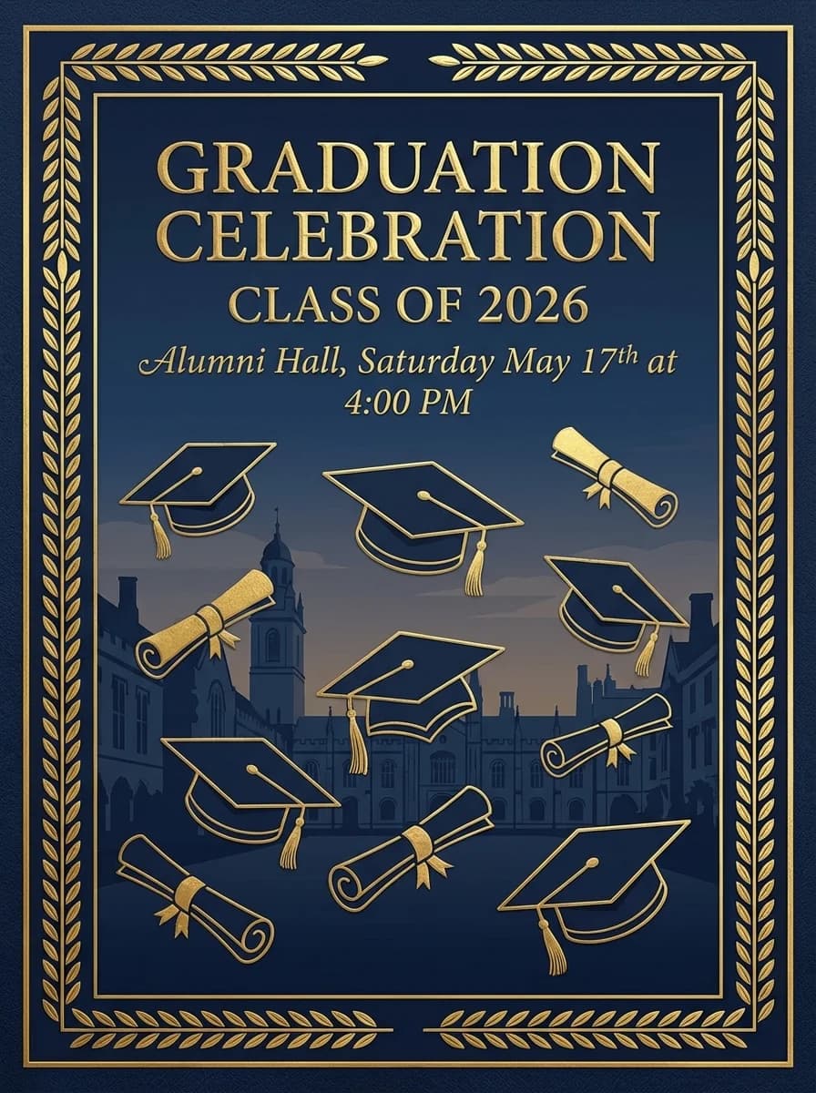 Graduation invitation template