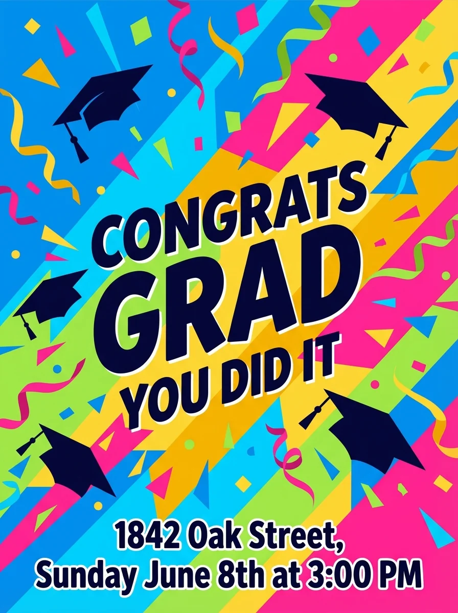 Graduation invitation template