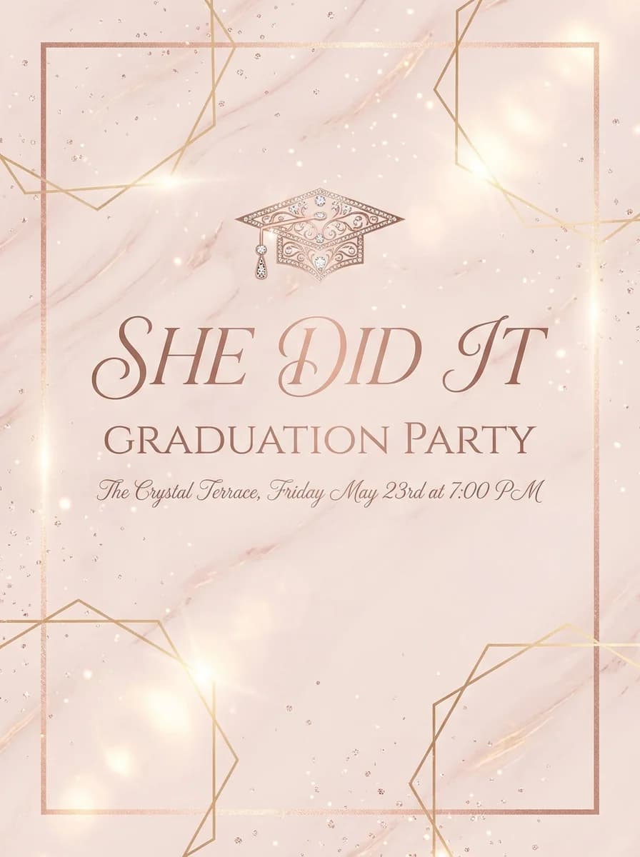 Graduation invitation template