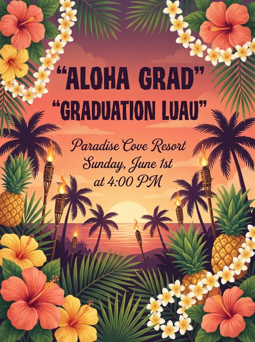 Graduation invitation template