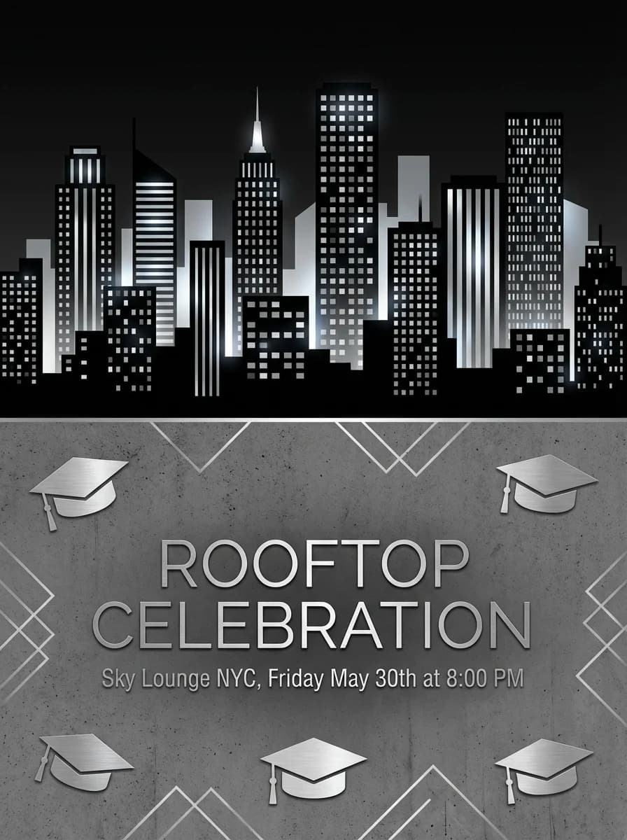 Graduation invitation template