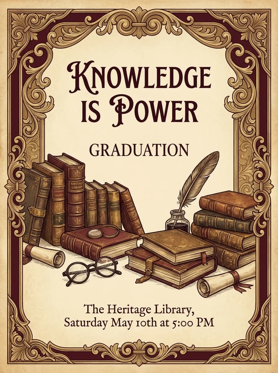 Graduation invitation template