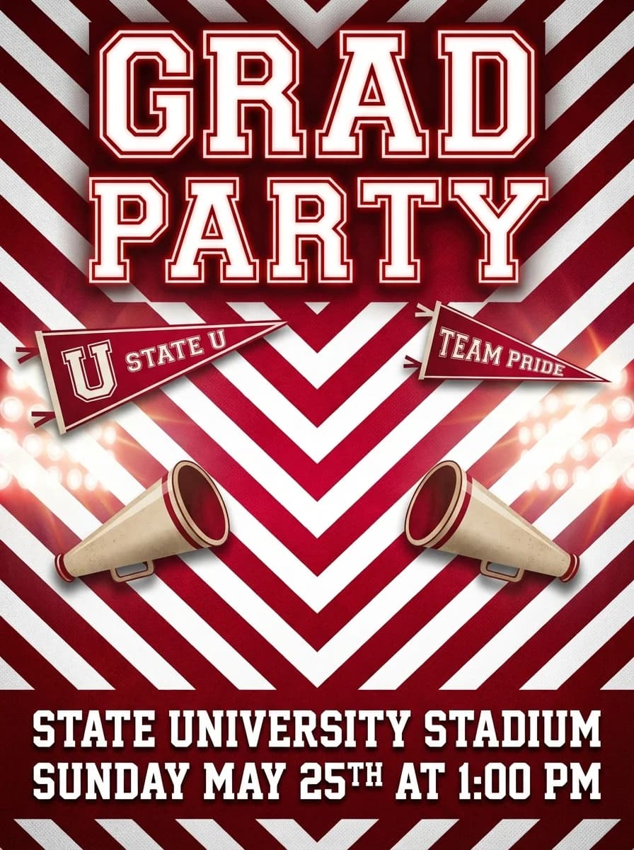 Graduation invitation template