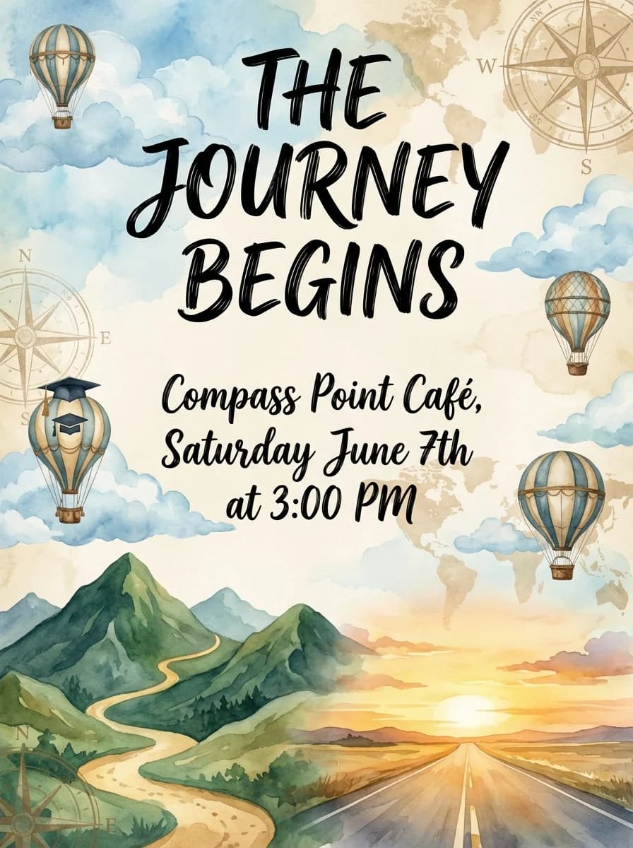 Graduation invitation template