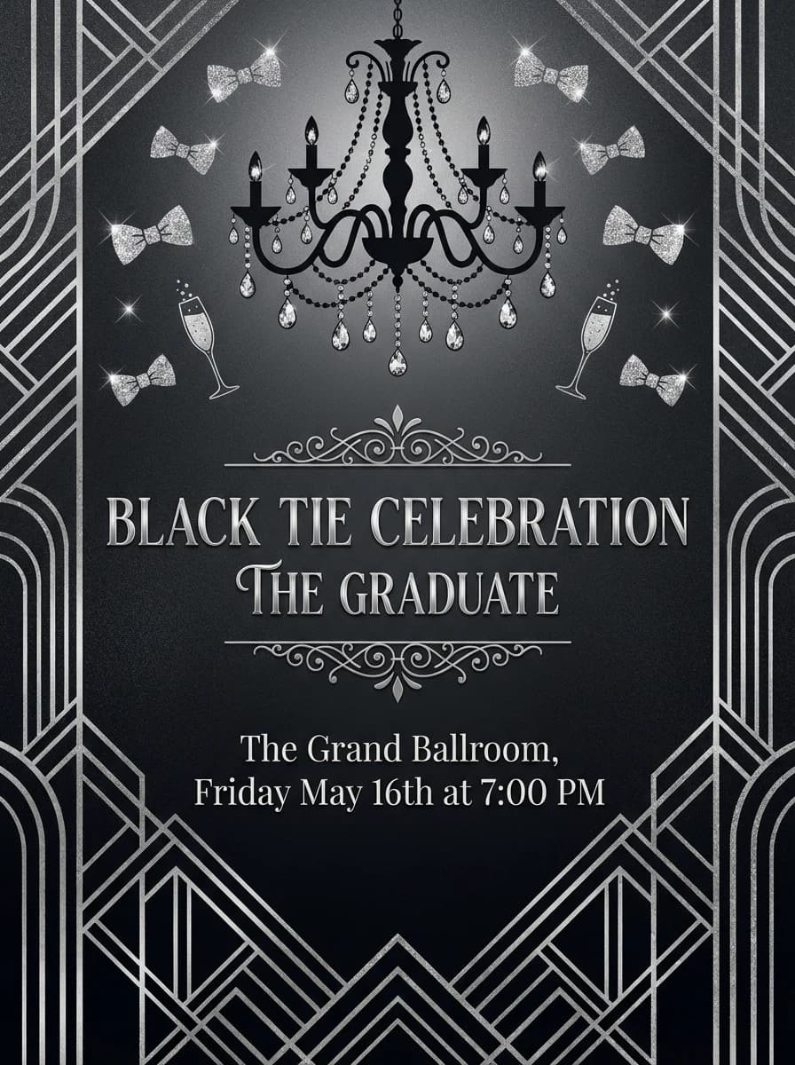 Graduation invitation template
