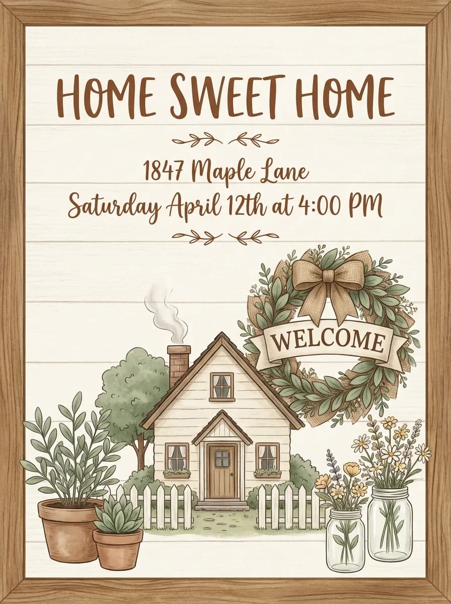 Housewarming invitation template