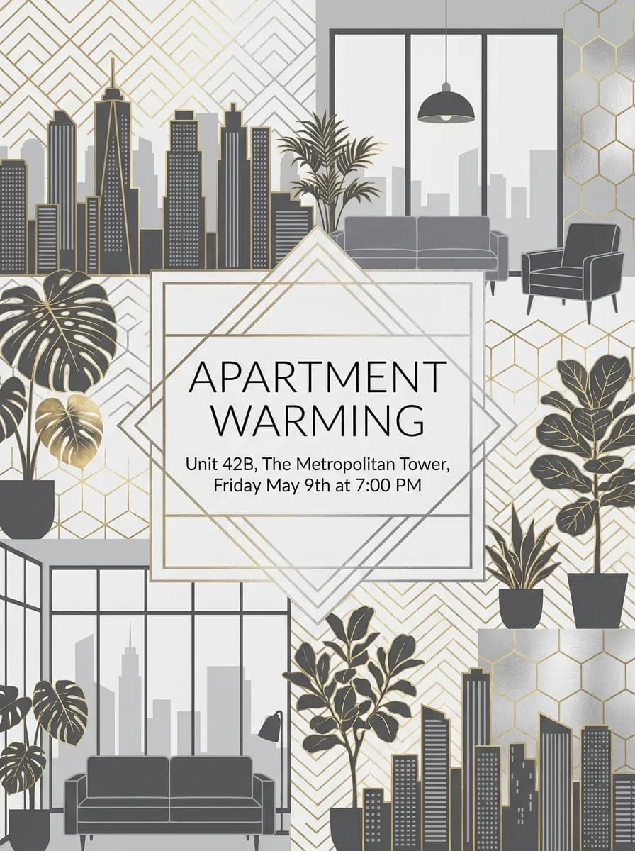 Housewarming invitation template