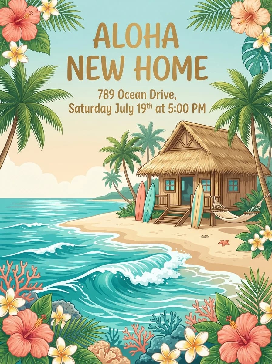 Housewarming invitation template