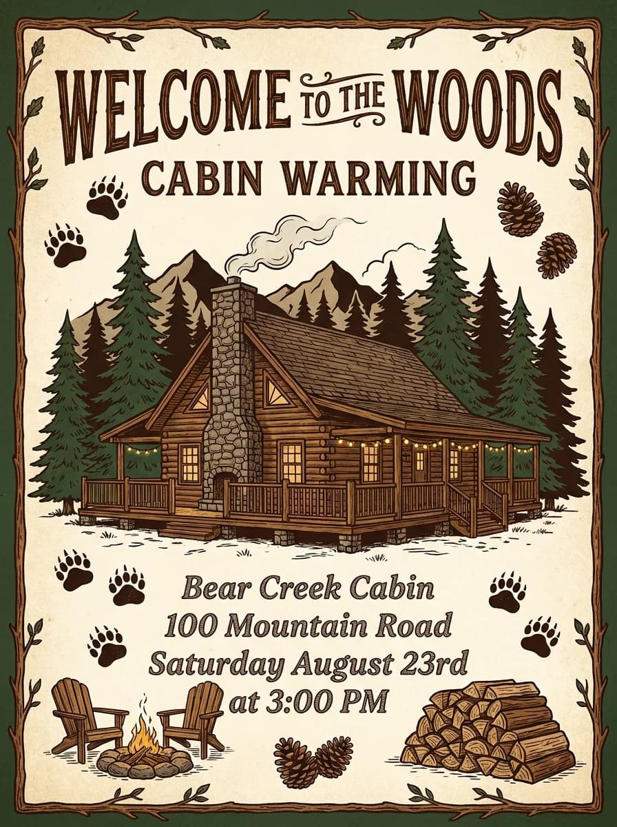 Housewarming invitation template