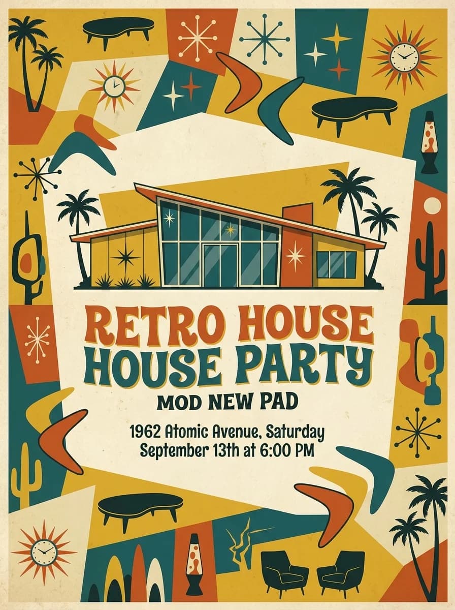 Housewarming invitation template