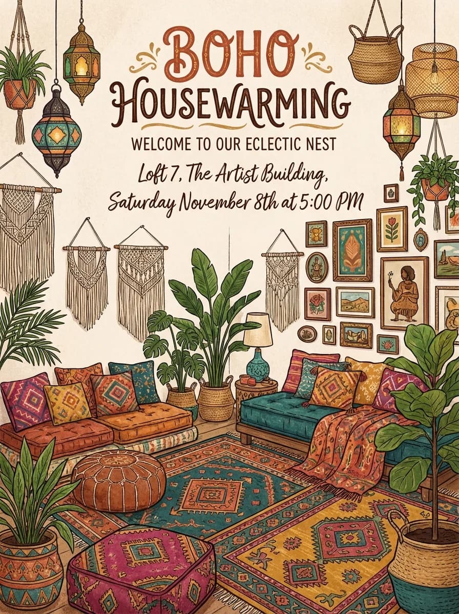 Housewarming invitation template