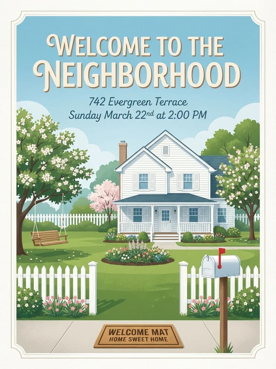 Housewarming invitation template
