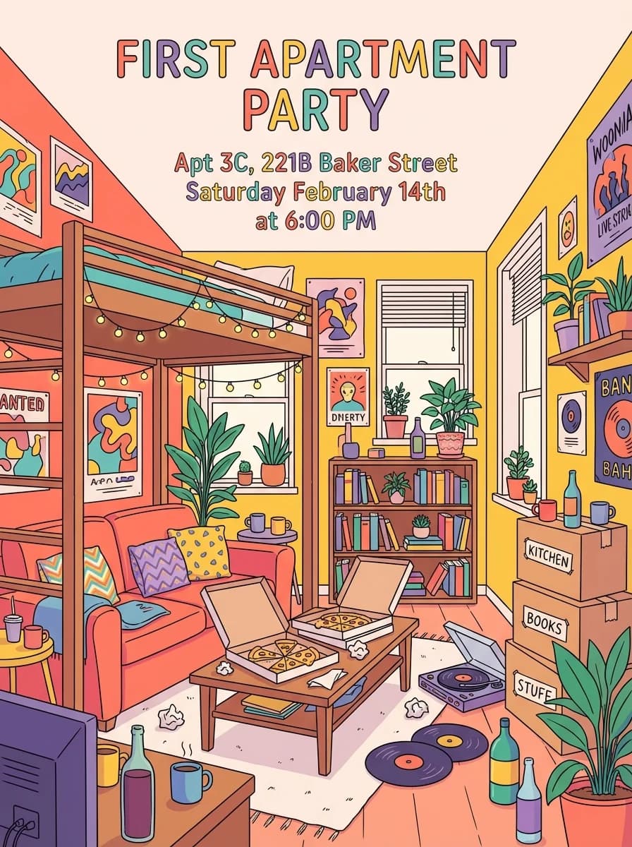 Housewarming invitation template