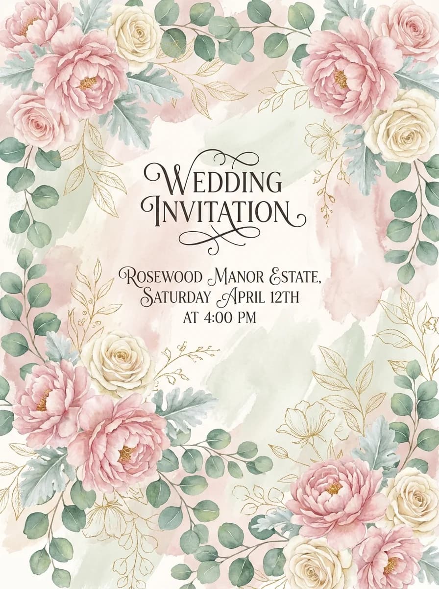 Wedding invitation template