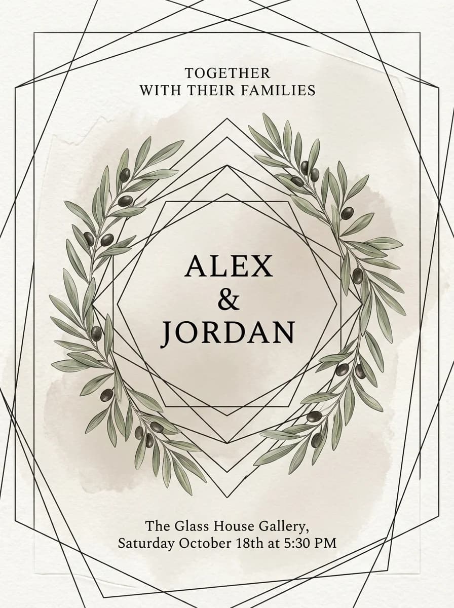 Wedding invitation template