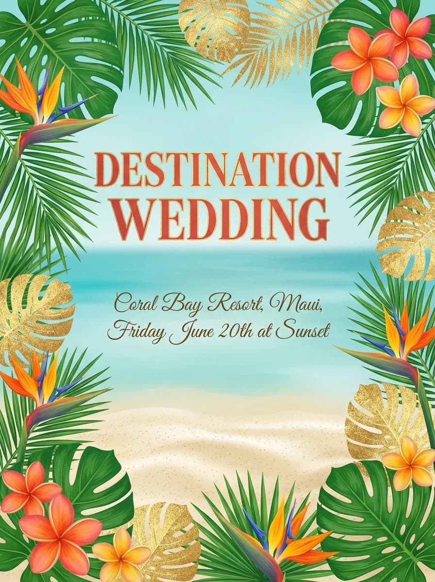 Wedding invitation template