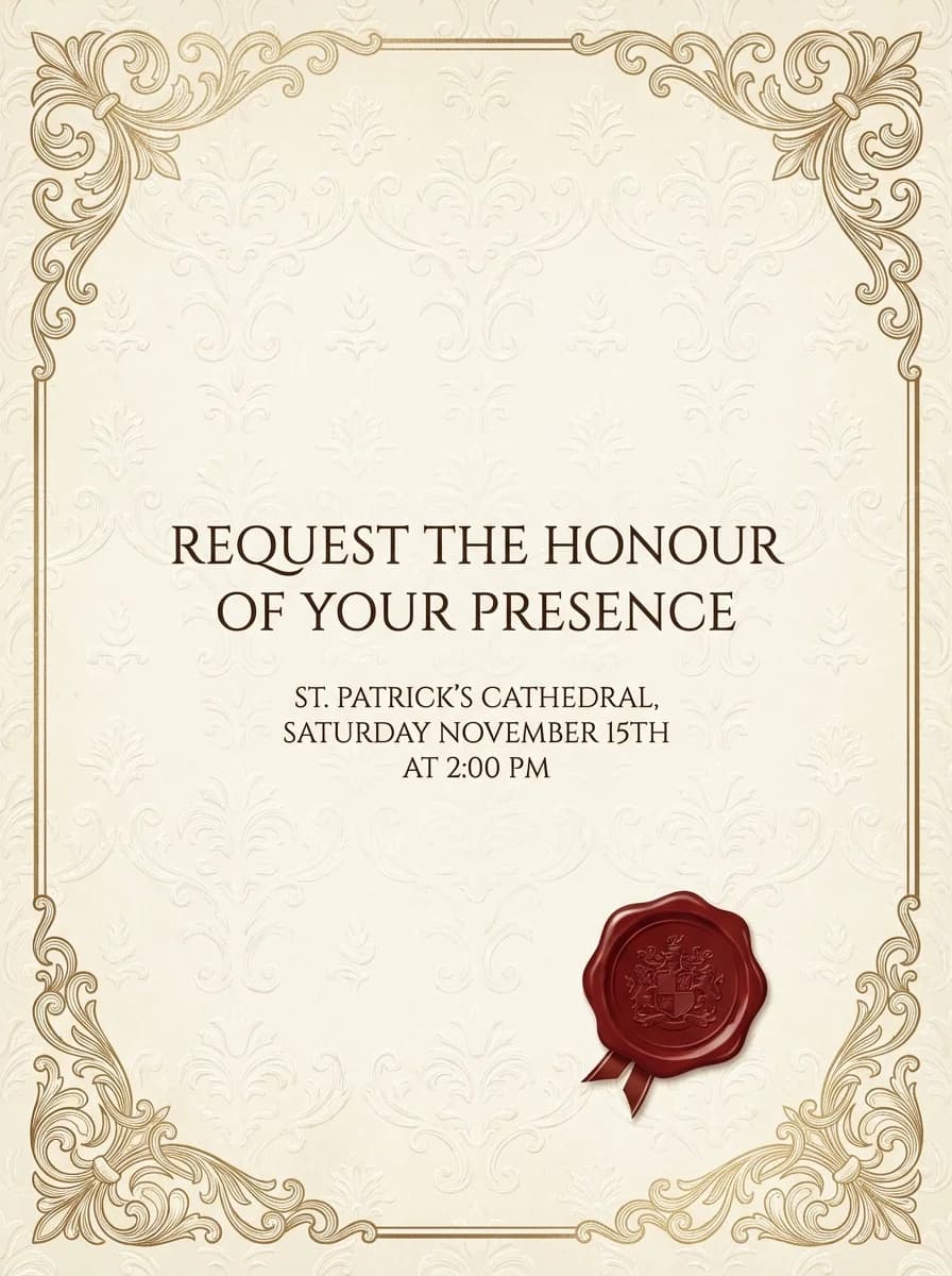 Wedding invitation template
