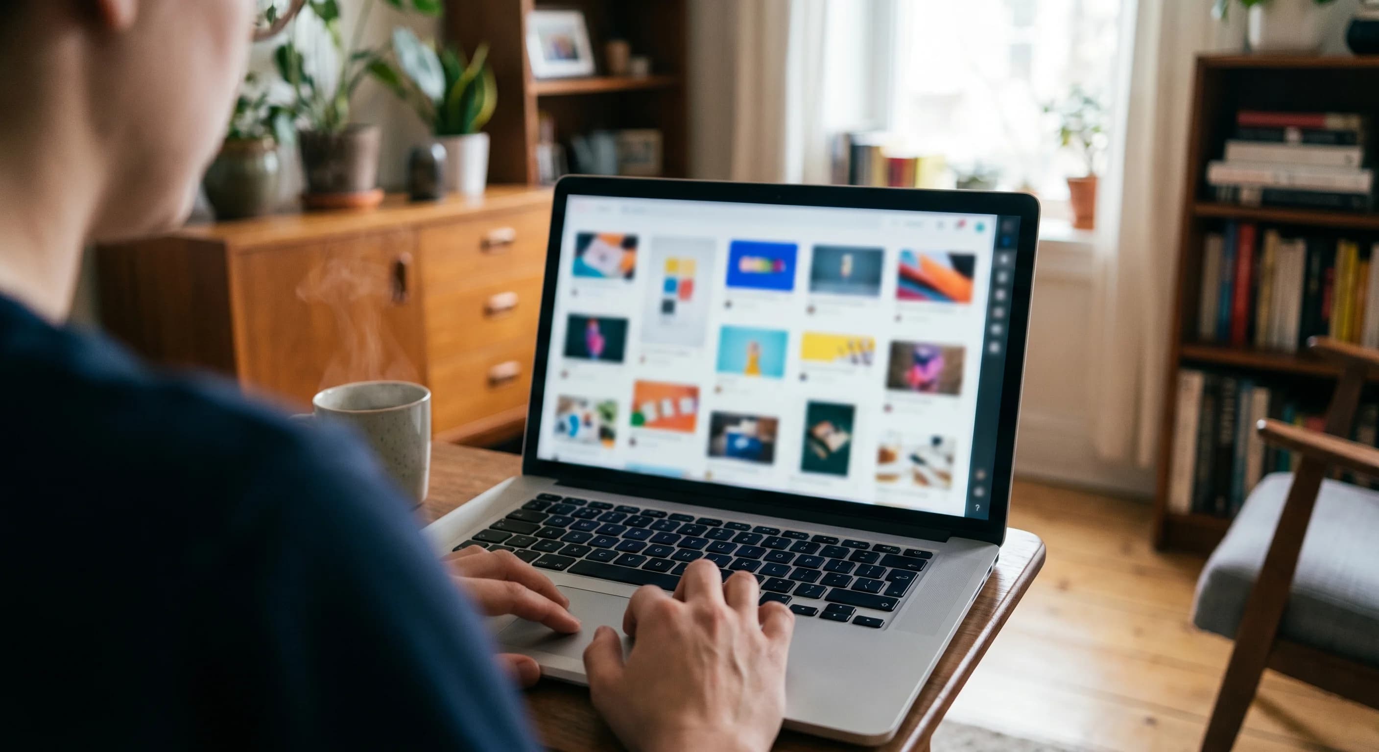 Browsing a grid of Canva designs inside the Lemonvite design editor