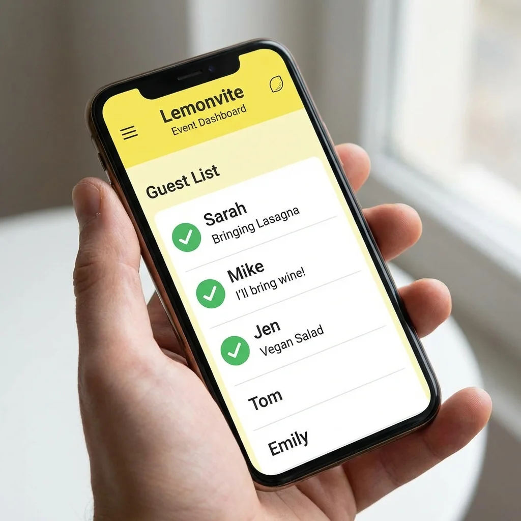 Lemonvite Event Dashboard