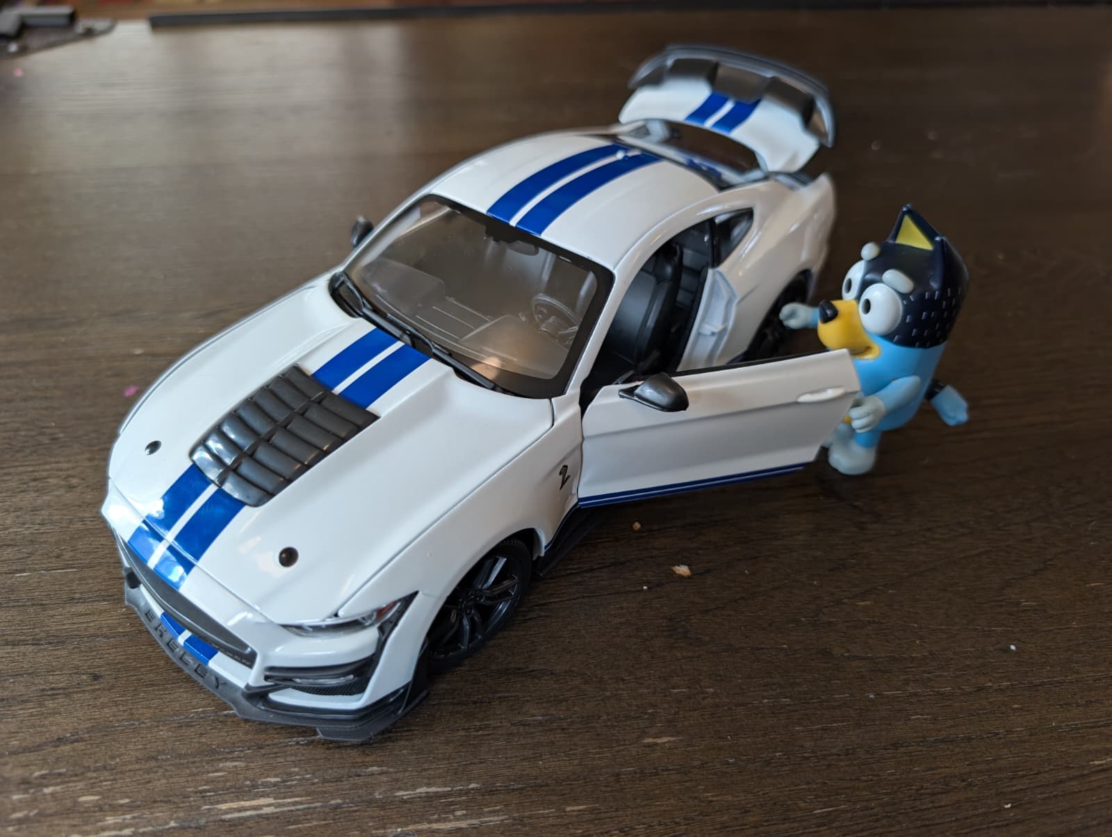 A toy race car