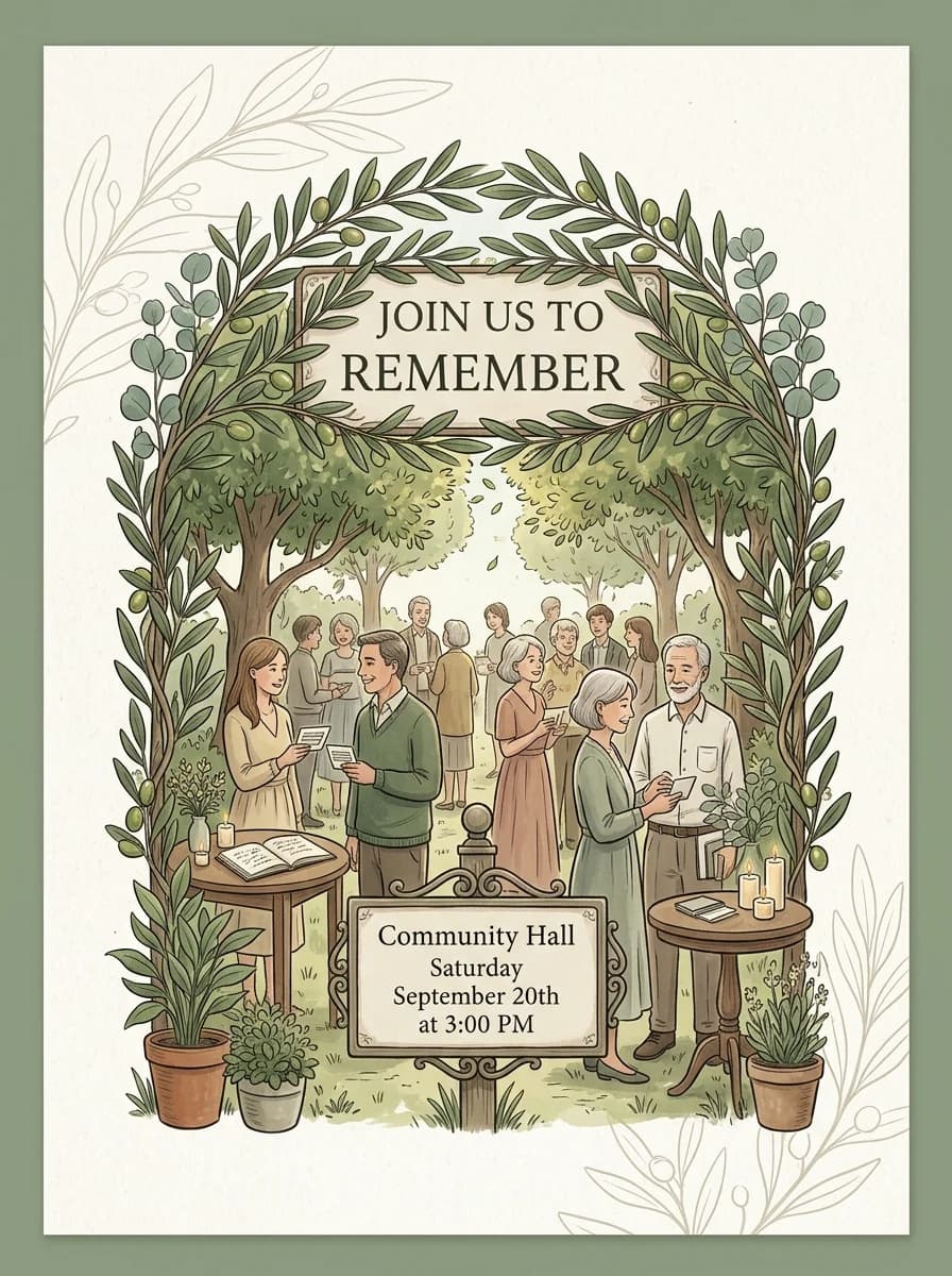 Celebration of Life invitation template