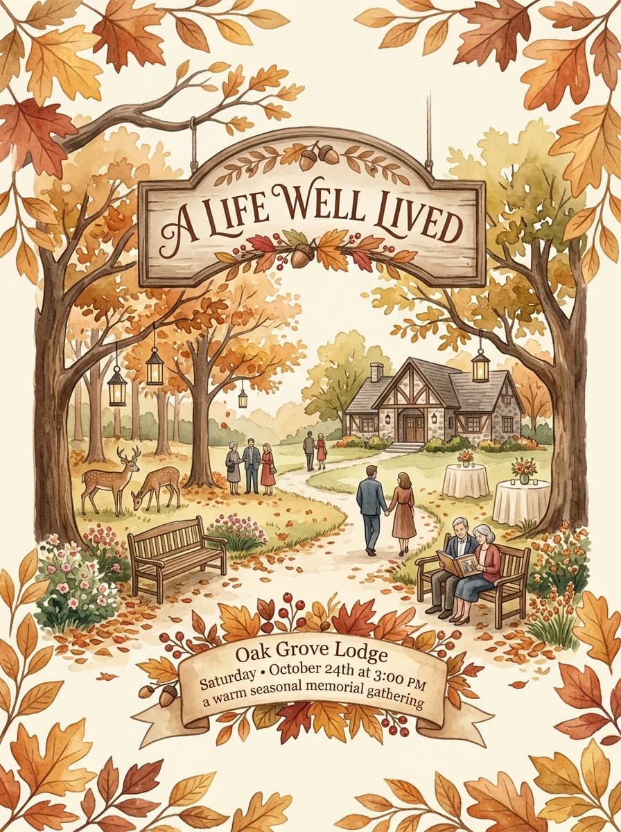 Celebration of Life invitation template