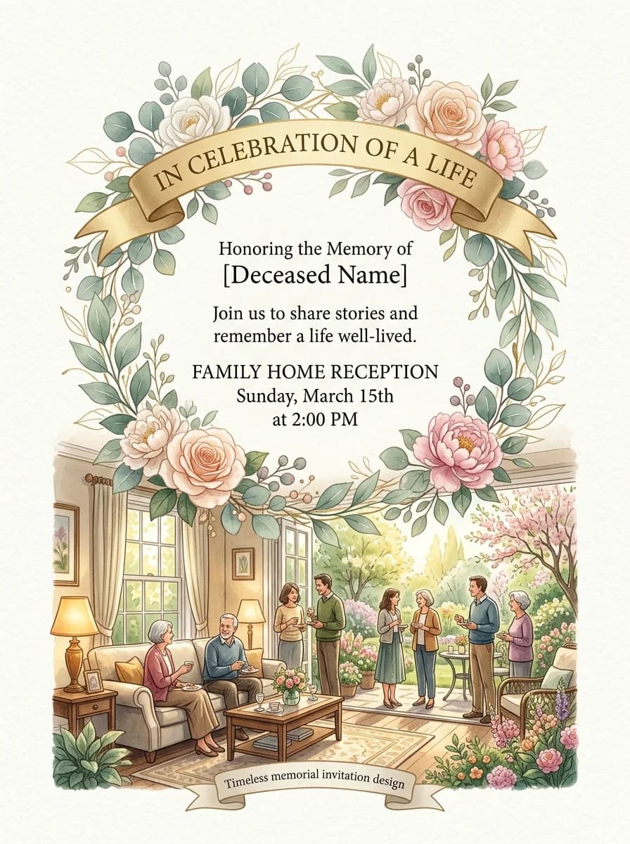 Celebration of Life invitation template